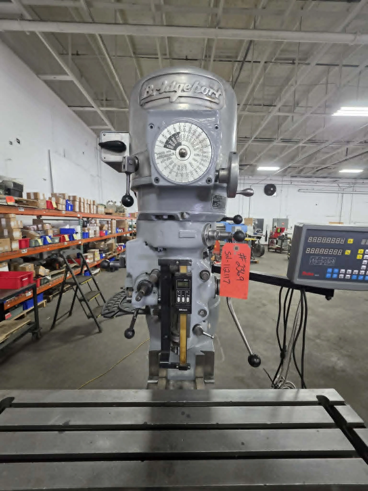 BRIDGEPORT SERIES 1 VERTICAL MILL, 1.5 HP, 9" X 42" TABLE, R8, 50-4200 RPM, DRO, POWER FEED - VERTICAL MILLING MACHINES