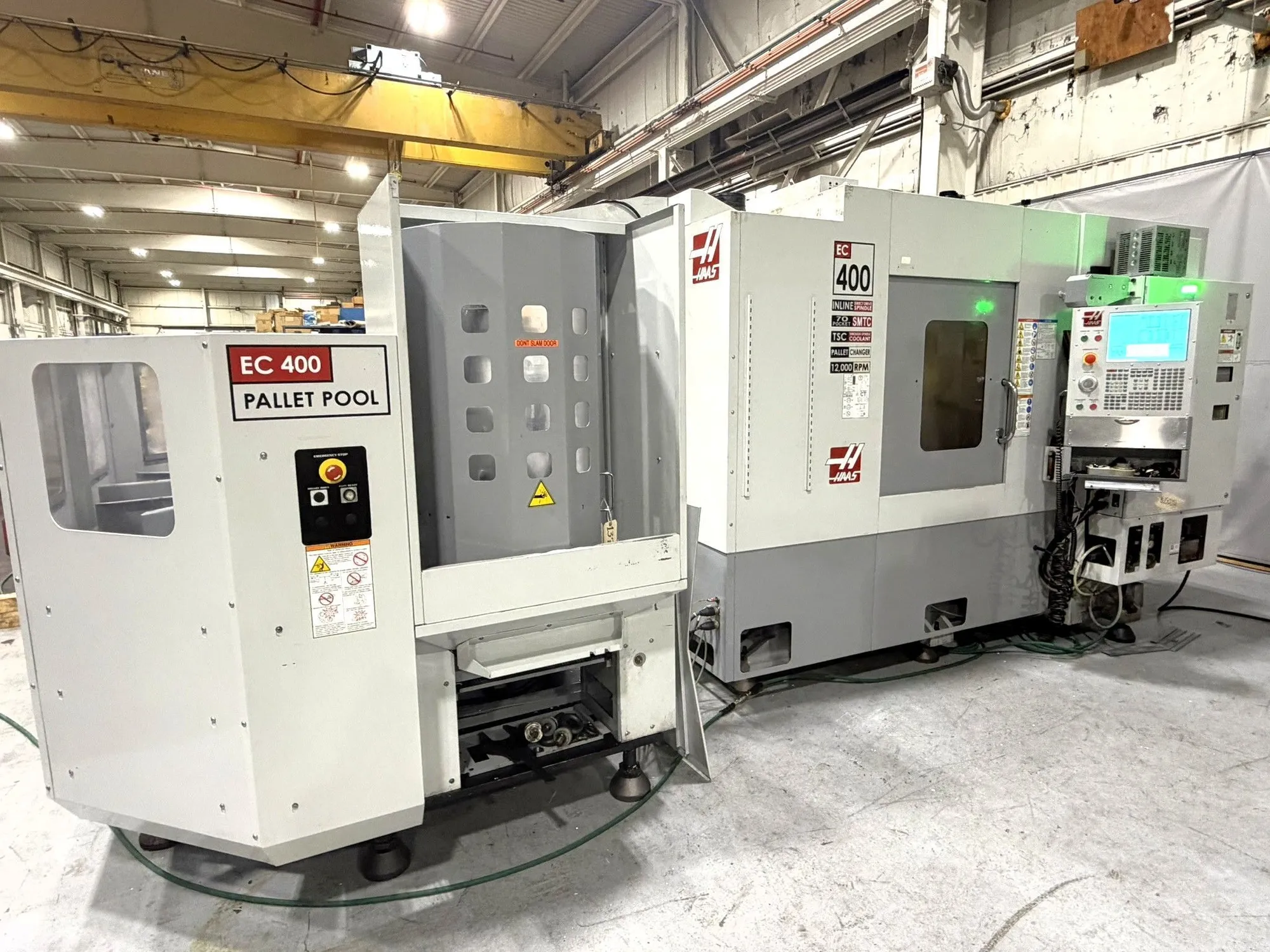 HAAS EC-400PP CNC MACHINING CENTER - 6-PALLET, 12K RPM, 70 ATC, TSC - HIGH PRECISION! - HORIZONTAL MACHINING CENTERS