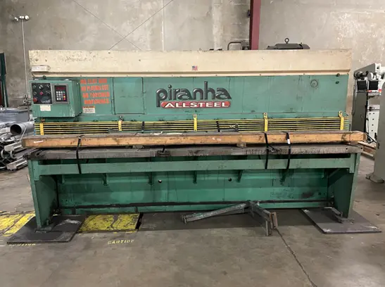 1999 PIRANHA M1/4-10 HYDRAULIC SHEAR 10' X 1/4" 20HP - HIGH PERFORMANCE! - SWING BEAM SHEARS
