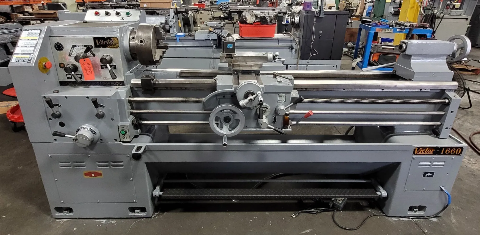 VICTOR MODEL 1660 GAP BED ENGINE LATHE - 16" SWING, 60" CC, 2" BORE, 2000 RPM, 7.5HP, 220V - MANUAL LATHES