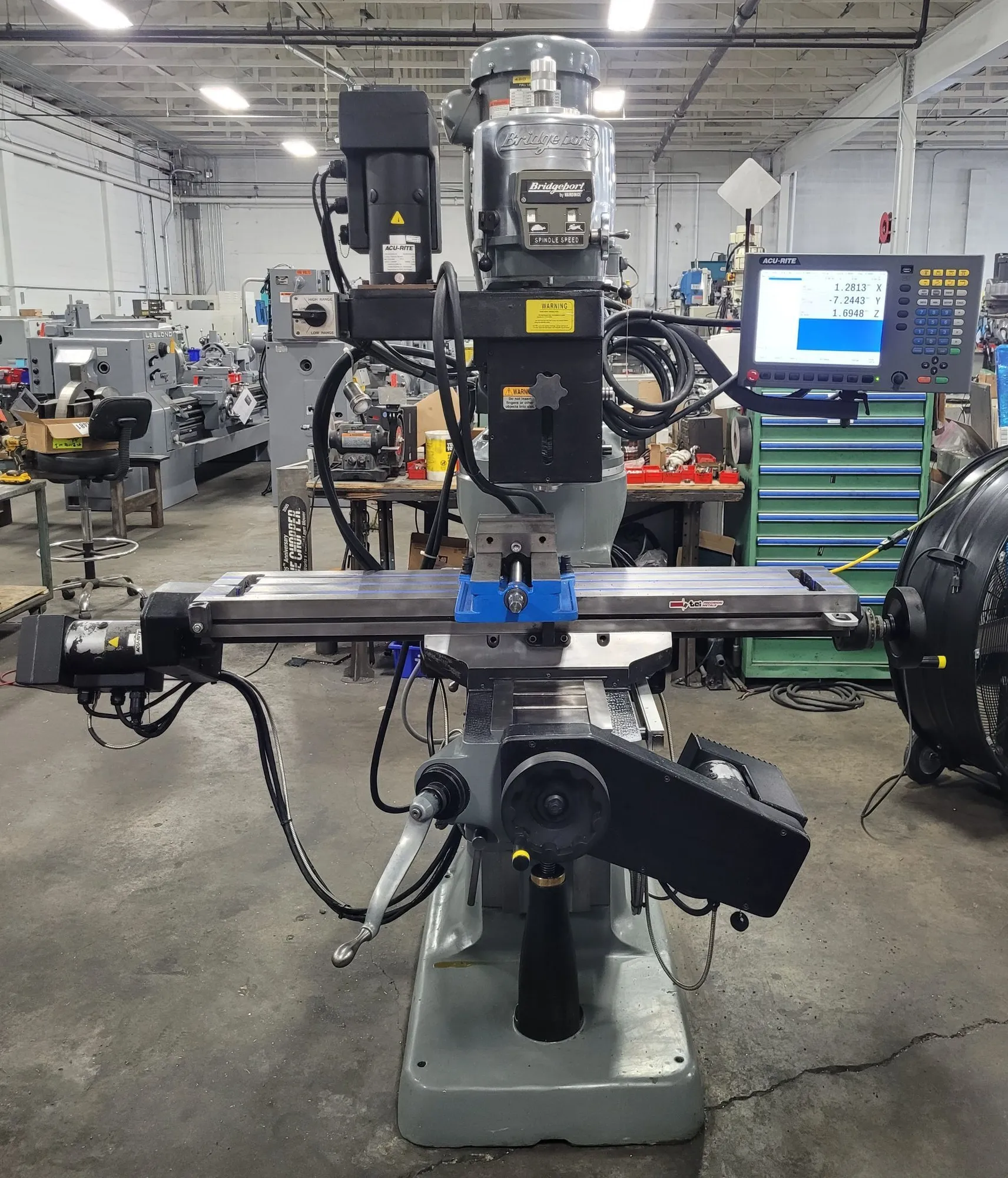 BRIDGEPORT 3 AXIS CNC KNEE MILL W/ACU-RITE MILLPWR G2 - 4200 RPM, 48X9 TABLE - VERTICAL MILLING MACHINES