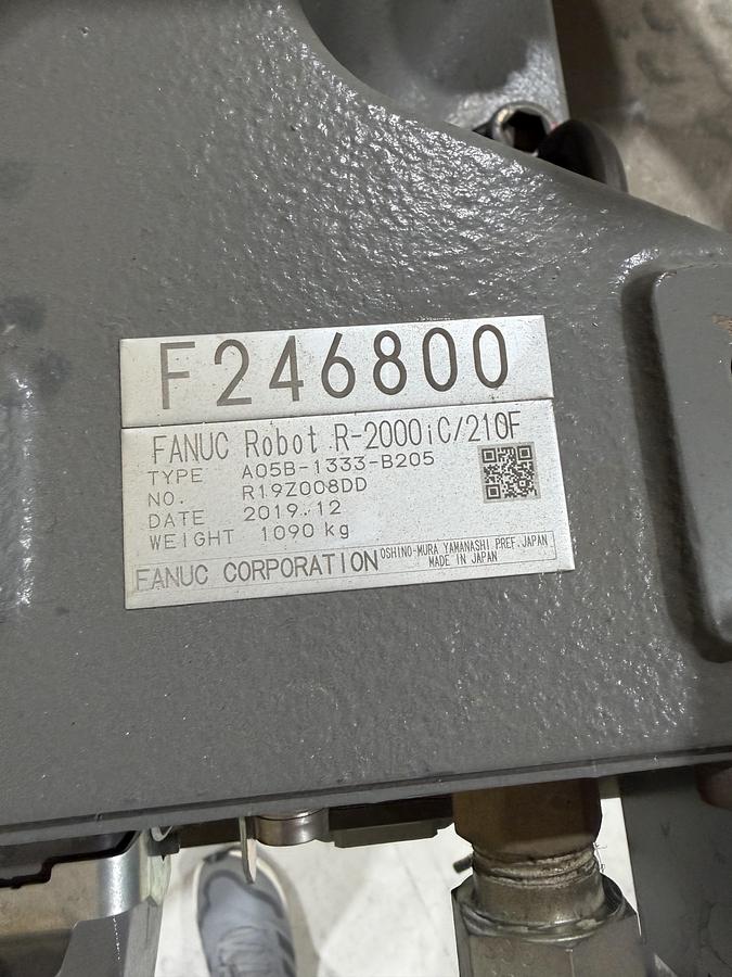 2019 FANUC R-2000IC/210F ARTICULATED ROBOT, 210KG PAYLOAD, 2655MM REACH, R-30IB PLUS CONTROLLER - ARTICULATED ROBOTS