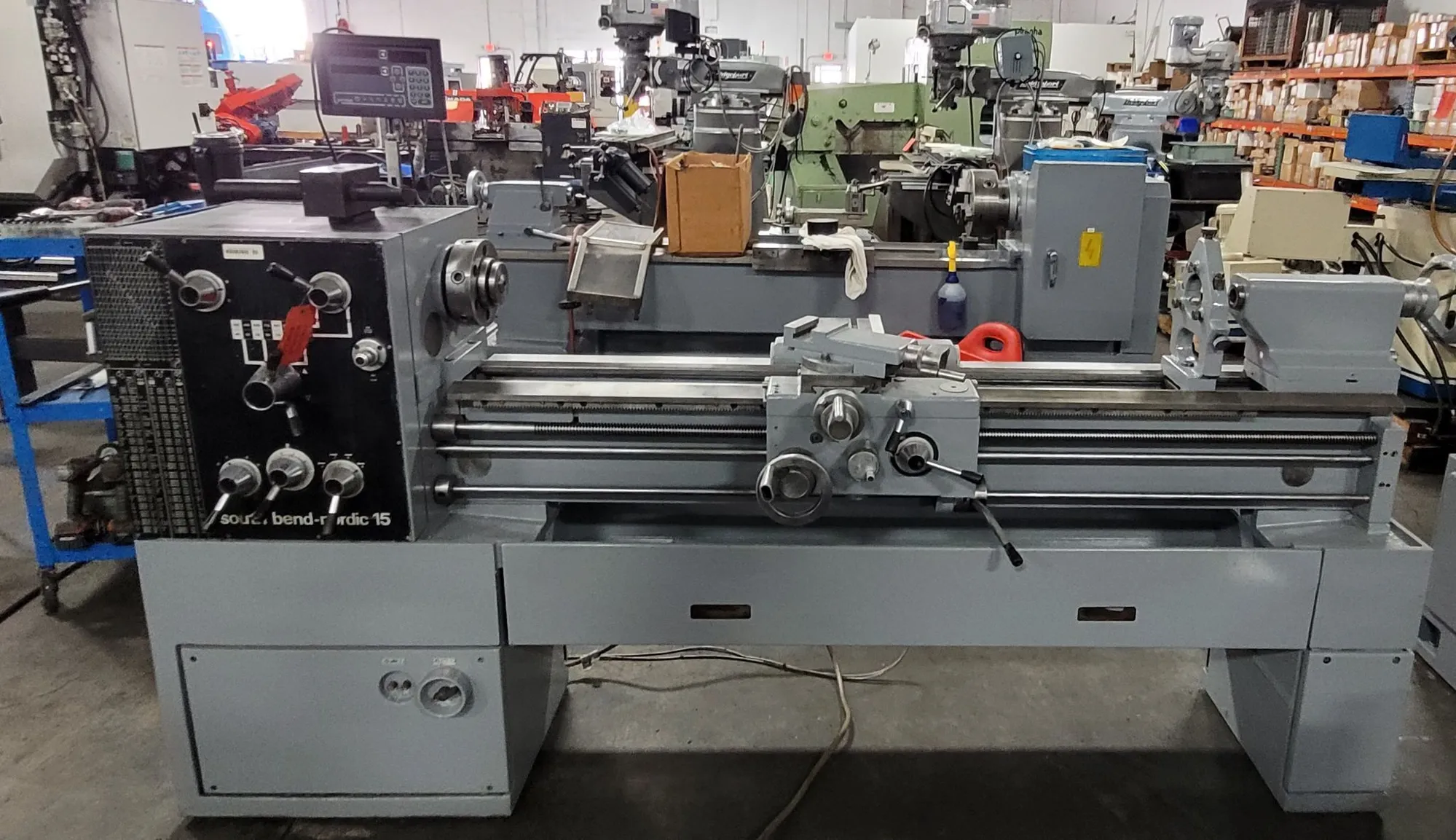 SOUTH BEND NORDIC 15 ENGINE LATHE - 7.5 HP, 15" SWING, 60" CC, 40-2000 RPM, 2" BORE - MANUAL LATHES