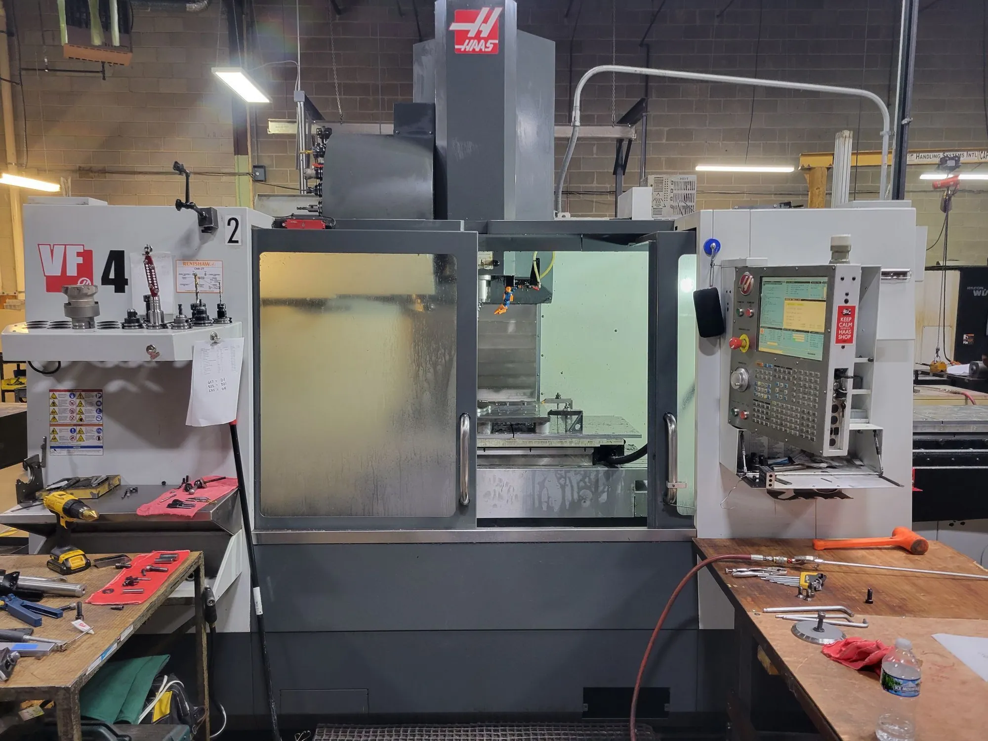 Used 2012 Haas VF-4 Vertical Machining Center With Pallets, 30 HP, CNC Control - VERTICAL MACHINING CENTERS